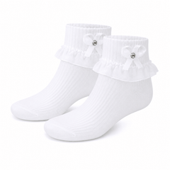 6 Pares Calceta Tobillera Con Encaje Bebe - Don Calcetín