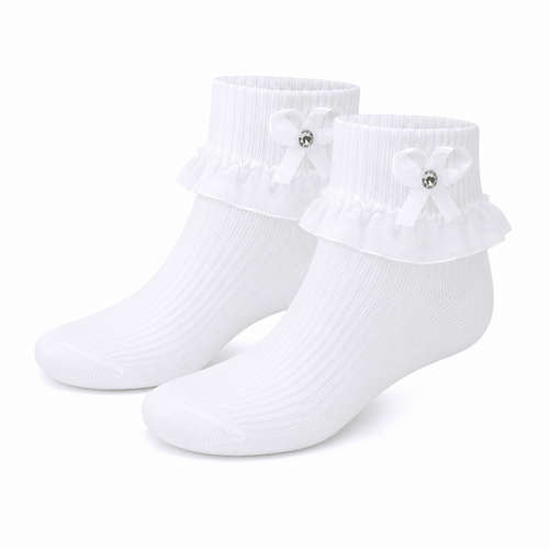 6 Pares Calceta Tobillera Con Encaje Bebe - Don Calcetín