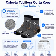 6 Pares Calceta Tobillera Estampado Variado Niño - Don Calcetín