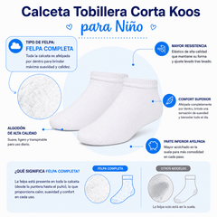 6 Pares Tines Cortos Koos Niño - Don Calcetín