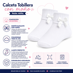 Calceta Tobillera Con Moño Niña 6 Pares by Don Calcetín