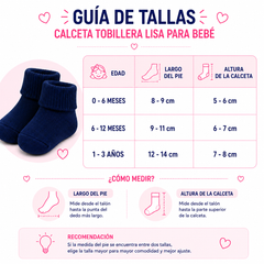 6 Pares Calceta Tobillera Liso Bebé by Don Calcetín