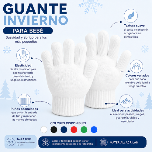 3 Pares Guantes de Invierno para Bebé by Don Calcetín