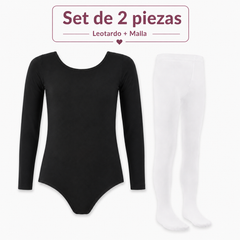 Leotardo Manga Larga Seamless + Malla Nylon by Don Calcetín