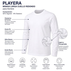 Playera Manga Larga Cuello Redondo by Don Calcetín