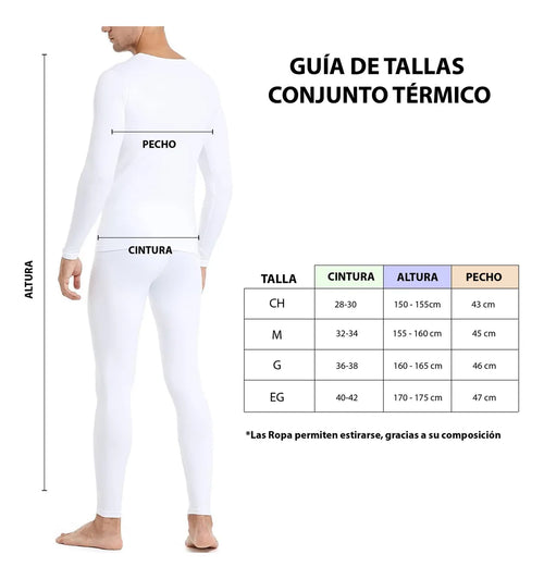 Conjunto De Ropa Interior Térmica Hombre Caliente Cómoda 2 Conjuntos