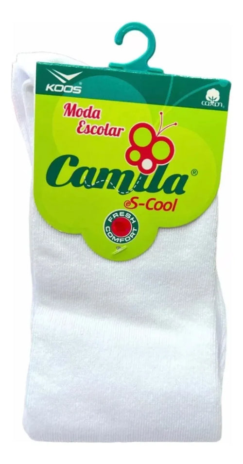 Calceta Escolar Camila Niña Algodón Calidad Suaves 12 Pares
