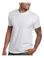 3 Playeras Manga Corta Ultra Blanca Hombre Cuello Redondo
