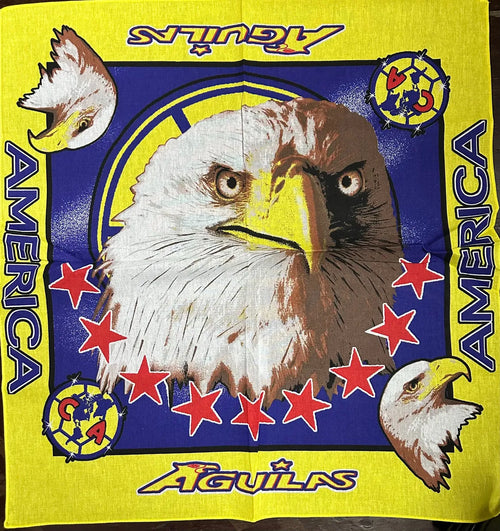 12 Paliacate Bandana Estampado Aguilas Del America Campeón