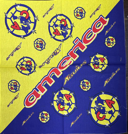12 Paliacate Bandana Estampado Aguilas Del America Campeón