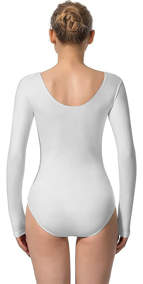 Leotardo Manga Larga Mujer Suave Seamless Danza Vestir 3 Piezas