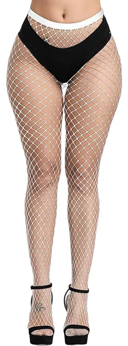 Media Malla De Red Encaje Sexy Mujer Nailon Alta Calidad 3 Piezas