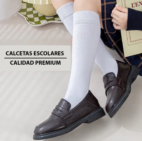 Calceta Escolar Camila Niña Algodón Calidad Suaves 12 Pares