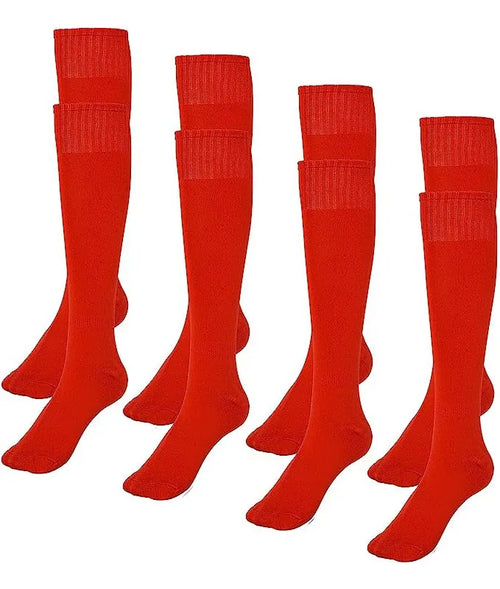 Calceta Futbol Soccer Larga Colores Medias De Deporte 4pares