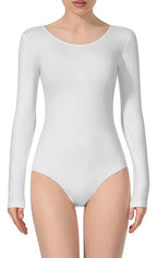 Leotardo Manga Larga Mujer Suave Seamless Danza Vestir