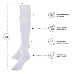 Calceta Futbol Soccer Larga Colores Medias De Deporte 4pares