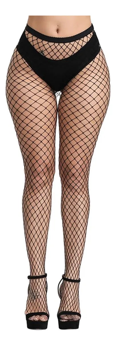 Media Malla De Red Encaje Sexy Mujer Nailon Alta Calidad 3 Piezas