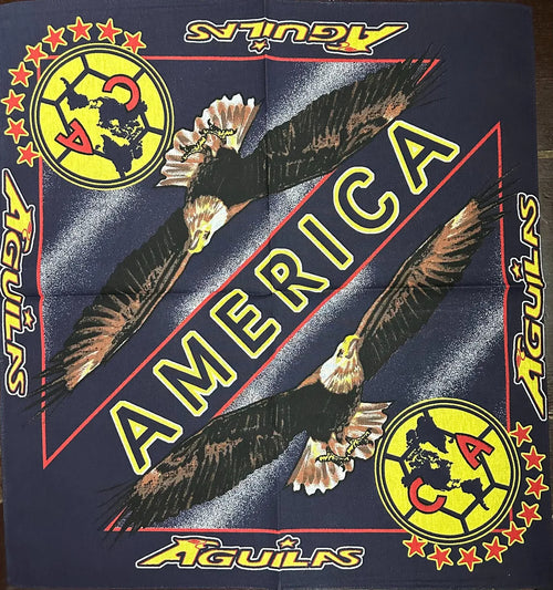 12 Paliacate Bandana Estampado Aguilas Del America Campeón