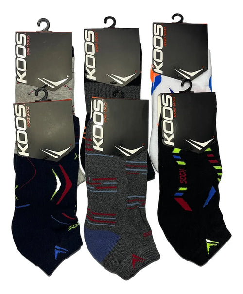 6 Pares Tines Calcetines Hombre Algodón Alta Calidad Koos Varios Diseños