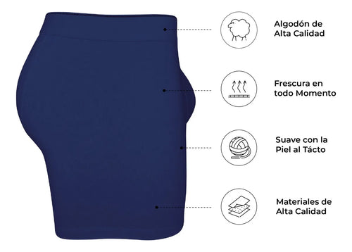 Boxer Brief Stretch Hombre Algodón Suave - Confort Premium