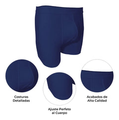 Boxer Brief Stretch Hombre Algodón Suave - Confort Premium