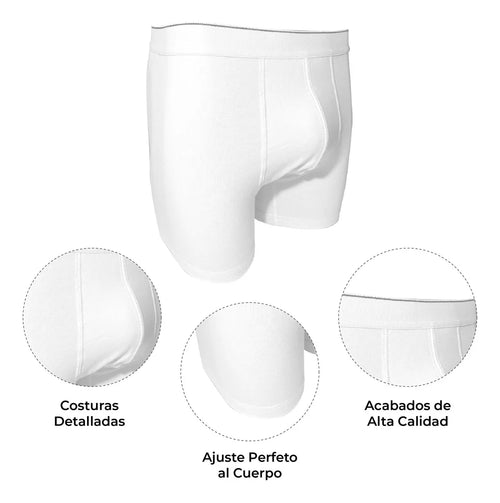 Boxer Brief Stretch Hombre Algodón Suave - Confort Premium
