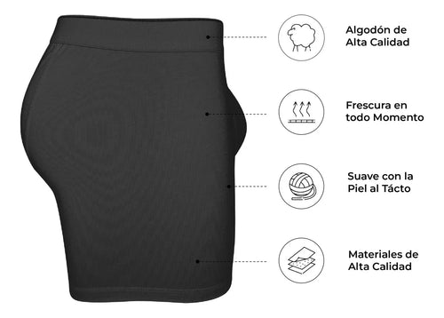 Boxer Brief Stretch Hombre Algodón Suave - Confort Premium