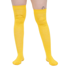 Calceta Larga Medieta Lisa Amarillo