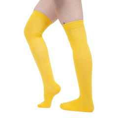 Calceta Larga Medieta Lisa Amarillo