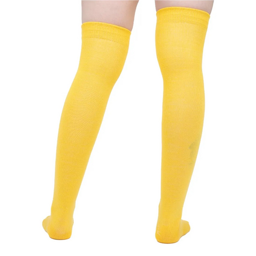 Calceta Larga Medieta Lisa Amarillo