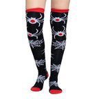 Calceta Larga Medieta Araña Telaraña Rojo