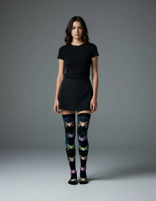 Calceta Larga Medieta Araña Colores