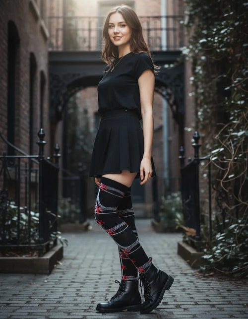 Calceta Larga Medieta Arañas Rojas