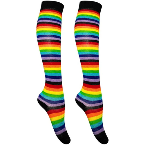 Calceta Larga Medieta Multicolor Niña