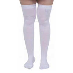 Calceta Larga Medieta Lisa Blanco