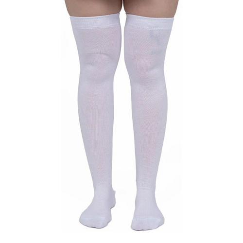 Calceta Larga Medieta Lisa Blanco