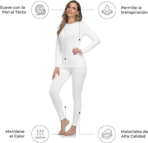 Conjunto De Ropa Interior Térmica Mujer - Calor Uniforme Todo El Día