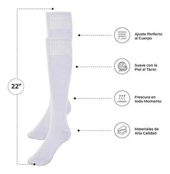 Calceta Larga Futbol Hombre 4 Pares - Don Calcetín