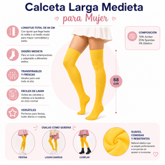 Calceta Larga Medieta Amarilla - Don Calcetín