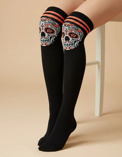Calceta Larga Medieta Calavera - Terrorífica - Don Calcetín