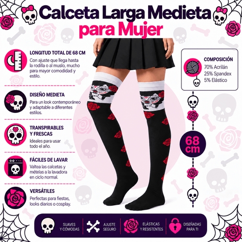 Calceta Larga Medieta Catrina - Don Calcetín