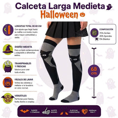 Calceta Larga Medieta Gato Negro - Don Calcetín