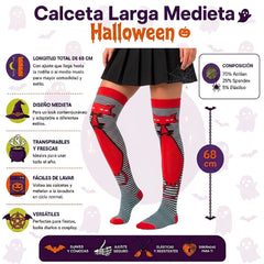 Calceta Larga Medieta Gato Rojo - Don Calcetín