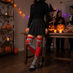 Calceta Larga Medieta Gato Rojo - Don Calcetín