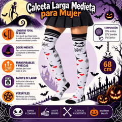 Calceta Larga Medieta Jack Corazones - Don Calcetín