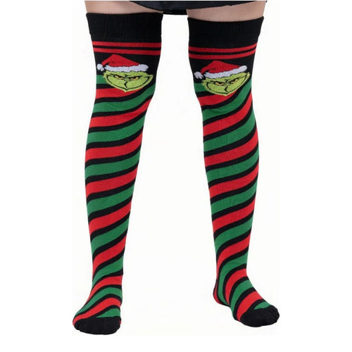 Calceta Larga Medieta Navidad Grinch Caramelo - Diseño Festivo - Don Calcetín
