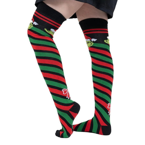 Calceta Larga Medieta Navidad Grinch Caramelo - Diseño Festivo - Don Calcetín