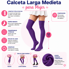 Calceta Larga Medieta Púrpura - Don Calcetín