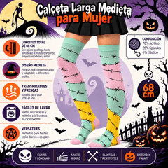 Calceta Larga Medieta Sally Cicatriz Colores - Don Calcetín