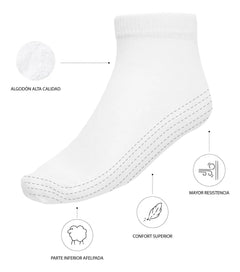 Calceta Tobillera Deportiva Variado Hombre 6 Pares - Don Calcetín